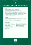 Cover of Restitution Law Review Volume 17