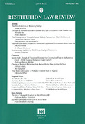 Cover of Restitution Law Review Volume 22