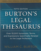 Cover of Burton's Legal Thesaurus