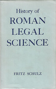 Cover of History of Roman Legal Science