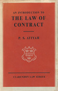 Cover of An Introduction to the Law of Contract 1st ed