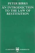 Cover of An Introduction to the Law of Restitution