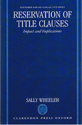 Cover of Reservation of Title Clauses: Impact and Implications