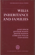 Cover of Wills, Inheritance and Families
