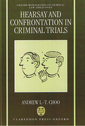 Cover of Hearsay and Confrontation in Criminal Trials