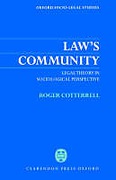 Cover of Law's Community: Legal Theory in Sociological Perspective