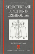 Cover of Structure and Function in Criminal Law