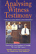 Cover of Analysing Witness Testimony: A Guide for Legal Practitioners and Other Professionals 