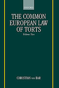 Cover of Common European Law of Torts: Volume 2