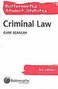 Cover of Butterworths Student Statutes: Criminal Law