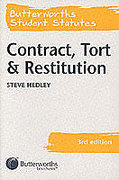 Cover of Butterworths Student Statutes: Contract, Tort and Restitution