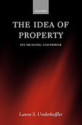 Cover of The Idea of Property: Its Meaning and Power