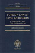 Cover of Foreign Law in Civil Litigation: A Comparative and Functional Analysis