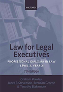 Cover of Law for Legal Executives: Professional Diploma in Law: Level 3, Year 2:
