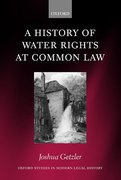 Cover of A History of Water Rights at Common Law