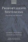 Cover of Proportionate Sentencing: Exploring the Principles