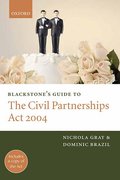 Cover of Blackstone's Guide to The Civil Partnerships Act 2004