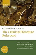 Cover of Blackstone's Guide to the Criminal Procedure Rules 2005