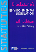 Cover of Blackstone's Statutes on Environmental Legislation