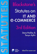Cover of Blackstone's Statutes on IT and E-commerce
