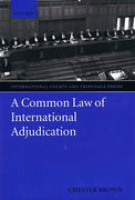 Cover of A Common Law of International Adjudication