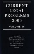 Cover of Current Legal Problems 2006: Volume 59