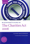 Cover of Blackstone's Guide to the Charities Act 2006