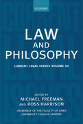 Cover of Current Legal Issues Volume 10: Law and Philosophy