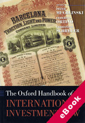 Cover of The Oxford Handbook of International Investment Law (eBook)