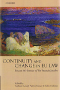 Cover of Continuity and Change in EU Law: Essays in Honour of Sir Francis Jacobs