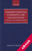 Cover of Understanding Common Law Legislation (eBook)