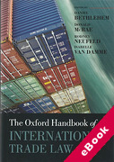 Cover of The Oxford Handbook of International Trade Law (eBook)