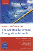 Cover of Blackstone's Guide to the Criminal Justice and Immigration Act 2008