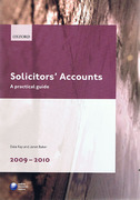 Cover of LPC: Solicitors' Accounts: A Practical Guide 2009 - 2010