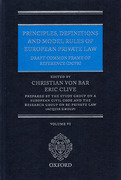 Cover of Principles, Definitions and Model Rules of European Private Law: Draft Common Frame of Reference (DCFR)