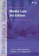 Cover of Blackstone's Statutes on Media Law 