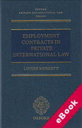 Cover of Employment Contracts In Private International Law (eBook)