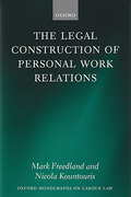 Cover of Legal Construction of Personal Work Relations