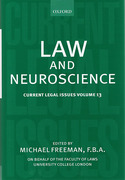 Cover of Current Legal Issues Volume 13: Law and Neuroscience
