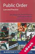 Cover of Public Order: Law and Practice (eBook)