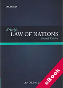 Cover of Brierly's Law of Nations: An Introduction to the Role of International Law in International Relations (eBook)