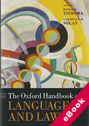 Cover of The Oxford Handbook of Language and Law (eBook)