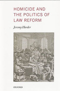 Cover of Homicide and the Politics of Law Reform