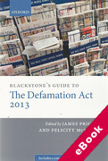 Cover of Blackstone's Guide to the Defamation Act (eBook)