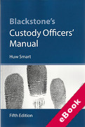 Cover of Blackstone's Custody Officer's Manual (eBook)