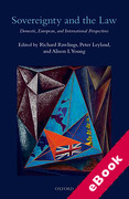 Cover of Sovereignty and the Law: Domestic, European and International Perspectives (eBook)