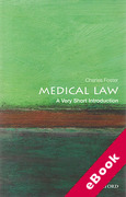 Cover of Medical Law: A Very Short Introduction (eBook)