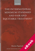 Cover of The International Minimum Standard and Fair and Equitable Treatment (eBook)