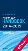 Cover of Blackstone's Prison Law Handbook 2014-2015 (eBook)