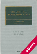 Cover of The UNCITRAL Arbitration Rules: A Commentary (eBook)